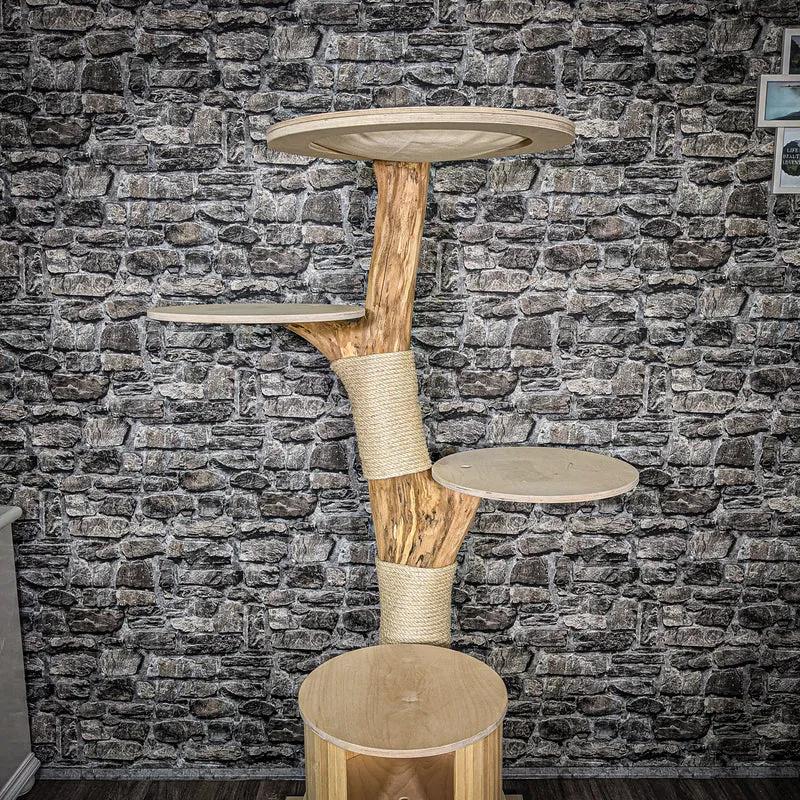 Naturkratzbaum 2372 Kratzbaum Natur Holz Design 165 cm hoch