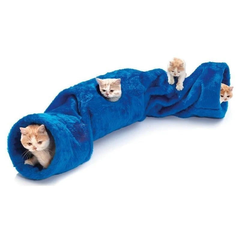 Plüsch Rascheltunnel für Katzen