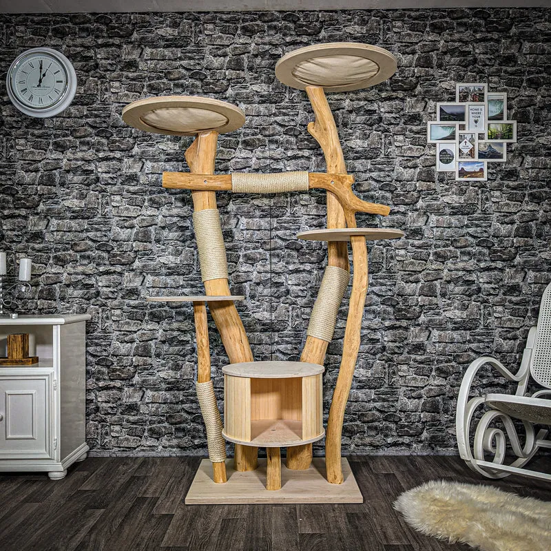 Naturkratzbaum 2371 Kratzbaum Natur Holz Design 198 cm hoch
