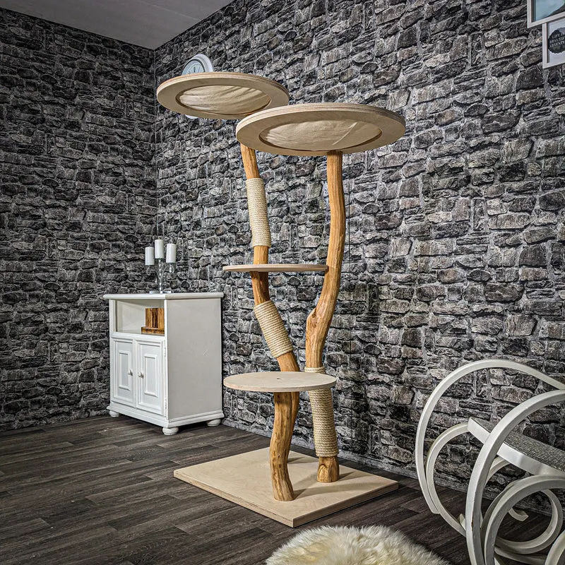 Naturkratzbaum 2370 Kratzbaum Natur Holz Design 166 cm hoch