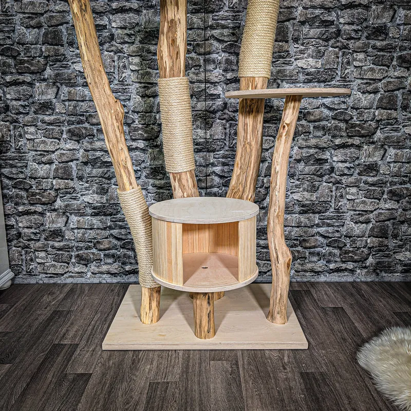 Naturkratzbaum 2368 Kratzbaum Natur Holz Design 205 cm hoch