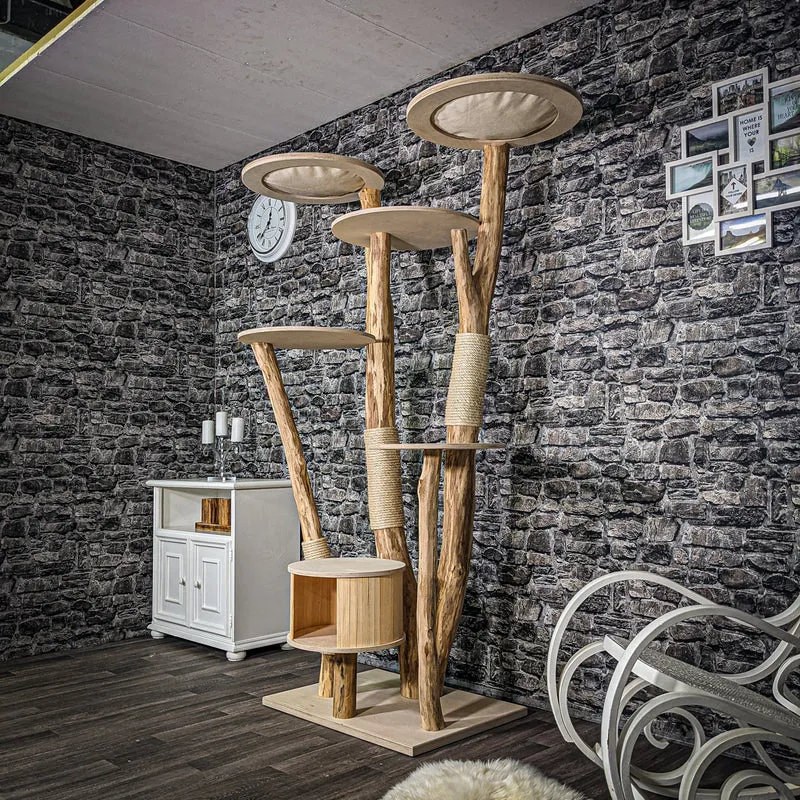 Naturkratzbaum 2368 Kratzbaum Natur Holz Design 205 cm hoch