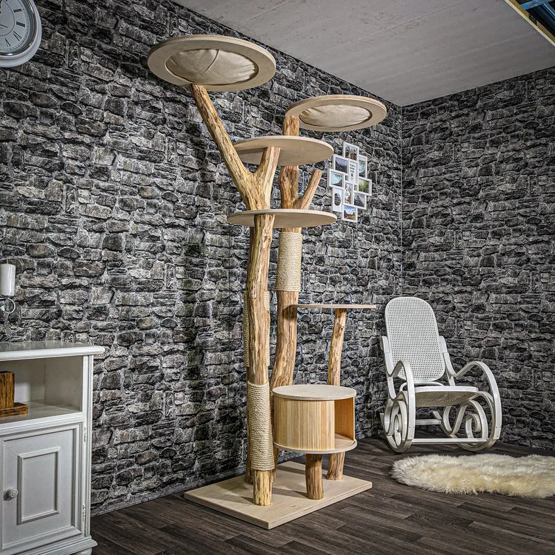 Naturkratzbaum 2368 Kratzbaum Natur Holz Design 205 cm hoch
