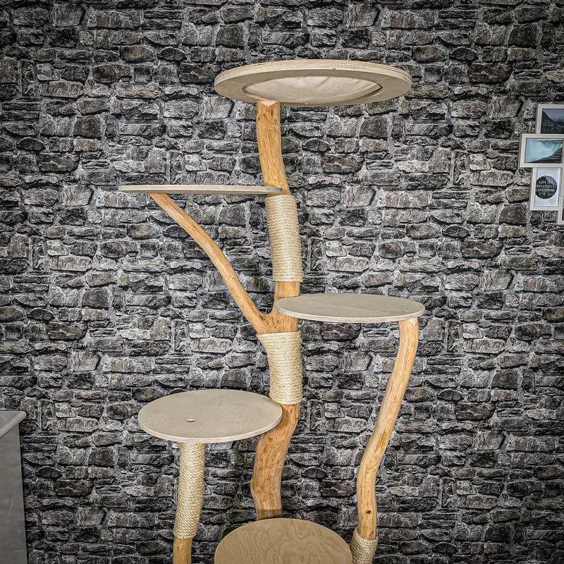Naturkratzbaum 2367 Kratzbaum Natur Holz Design 195 cm hoch