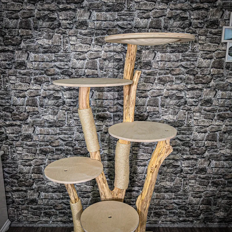 Naturkratzbaum 2366 Kratzbaum Natur Holz Design 173 cm hoch