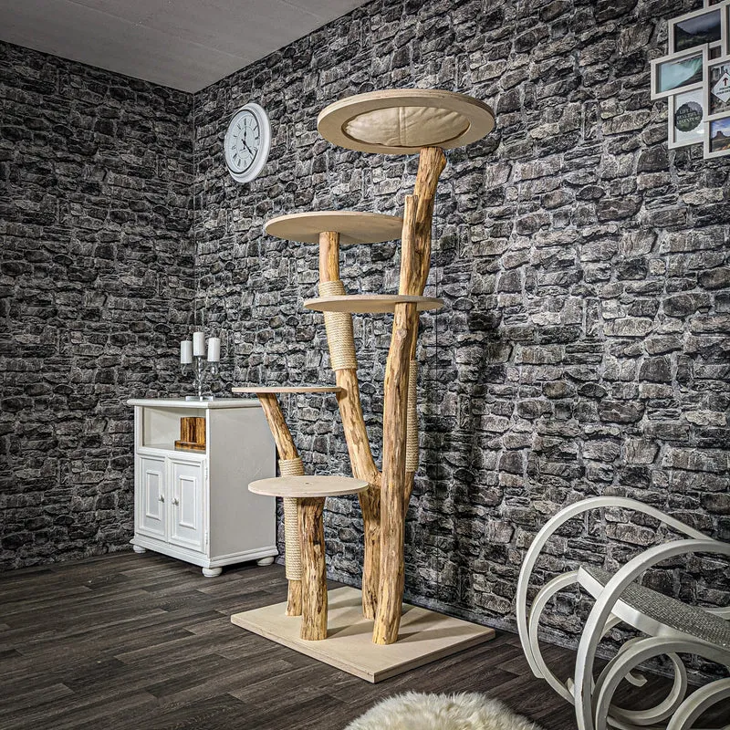 Naturkratzbaum 2366 Kratzbaum Natur Holz Design 173 cm hoch