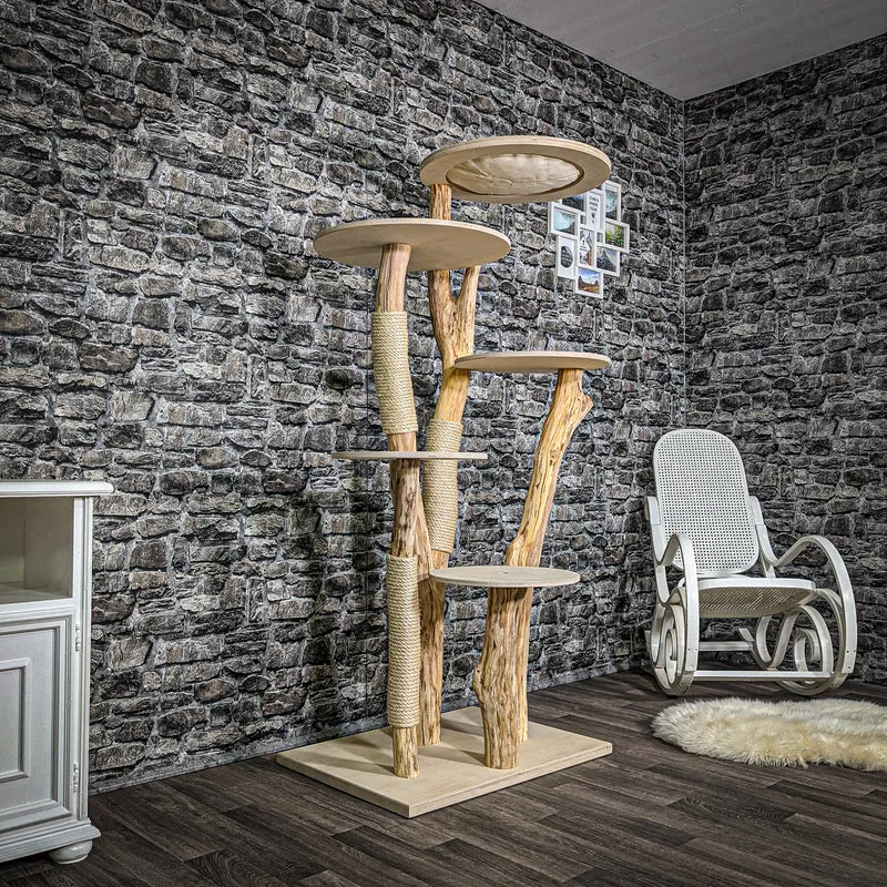 Naturkratzbaum 2366 Kratzbaum Natur Holz Design 173 cm hoch