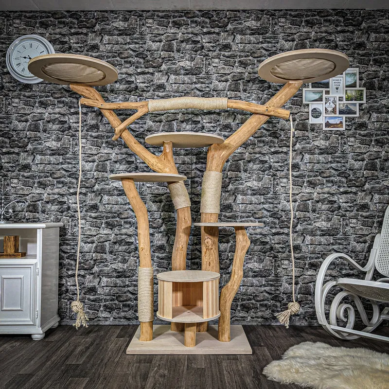 Naturkratzbaum 2347 Kratzbaum Natur Holz Design 183 cm hoch