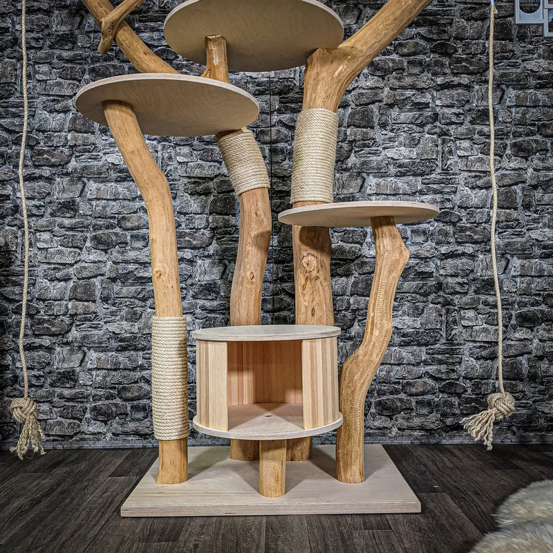 Naturkratzbaum 2347 Kratzbaum Natur Holz Design 183 cm hoch