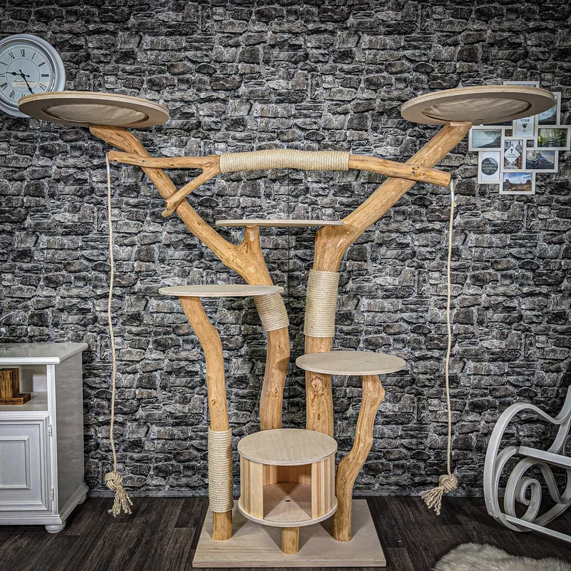 Naturkratzbaum 2347 Kratzbaum Natur Holz Design 183 cm hoch