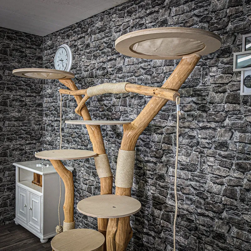 Naturkratzbaum 2347 Kratzbaum Natur Holz Design 183 cm hoch