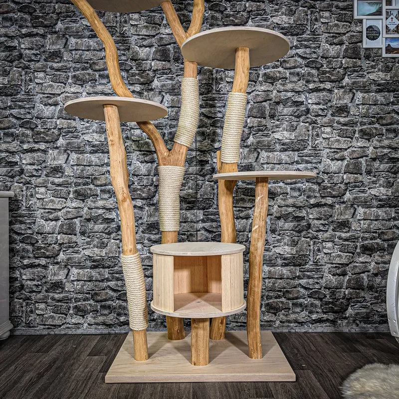 Naturkratzbaum 2348 Kratzbaum Natur Holz Design 205 cm hoch