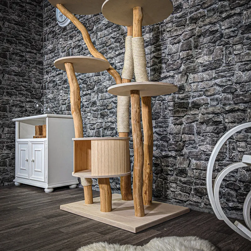 Naturkratzbaum 2348 Kratzbaum Natur Holz Design 205 cm hoch