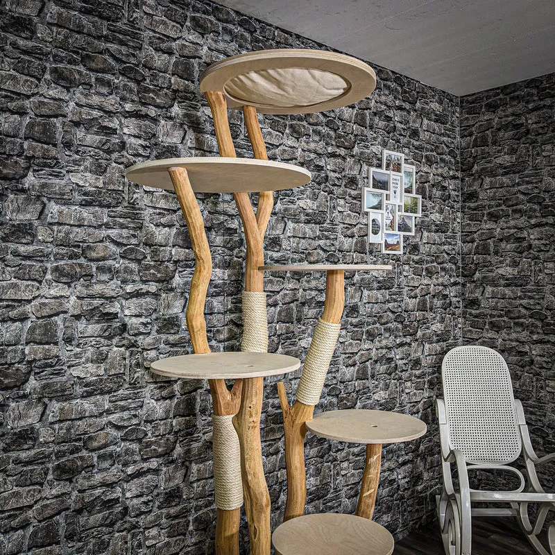 Naturkratzbaum 2348 Kratzbaum Natur Holz Design 205 cm hoch