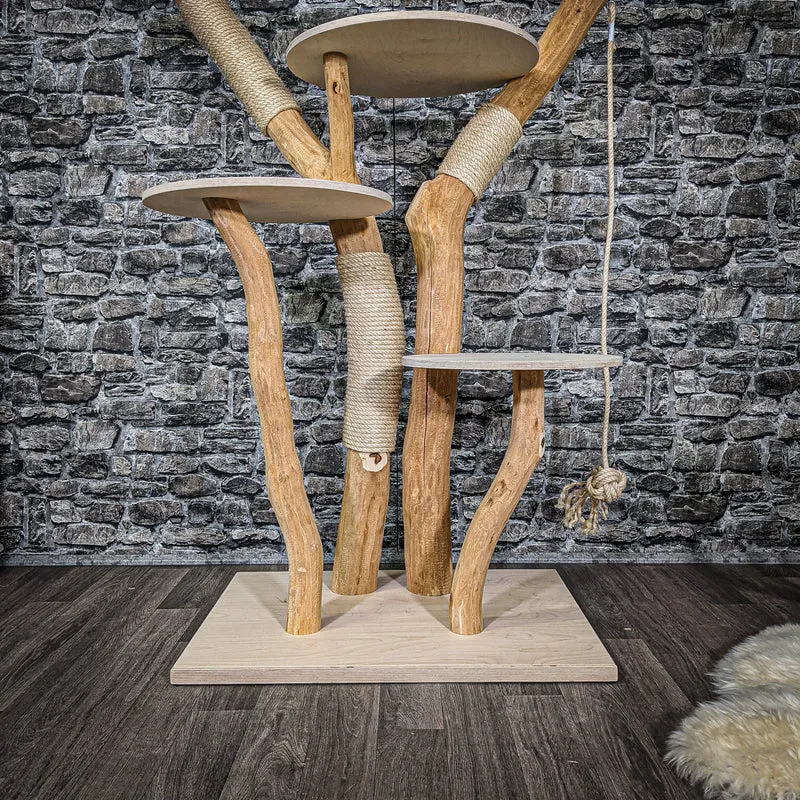 Naturkratzbaum 2349 Kratzbaum Natur Holz Design 140 cm hoch