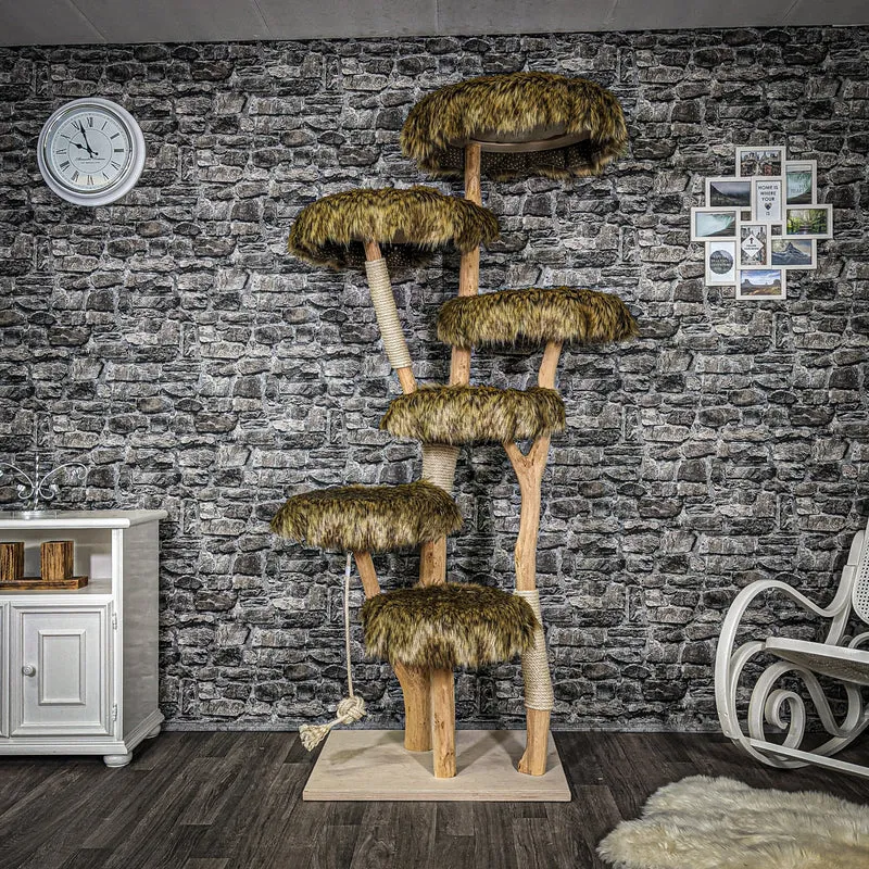 Naturkratzbaum 2350 Kratzbaum Natur Holz Design 205 cm hoch
