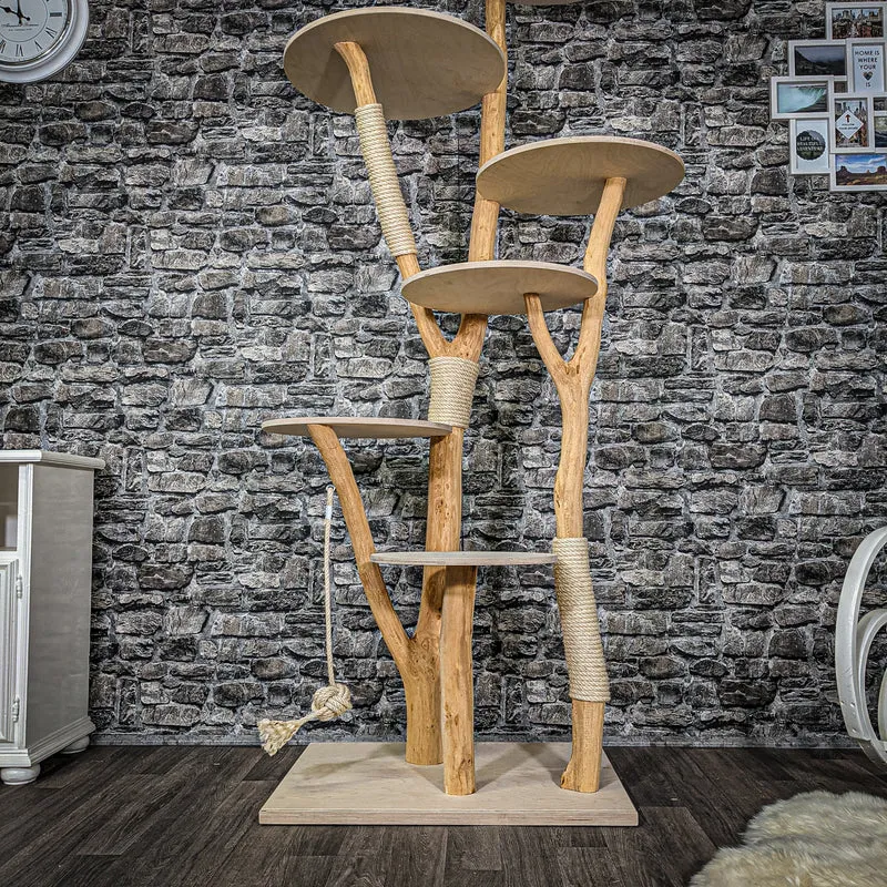 Naturkratzbaum 2350 Kratzbaum Natur Holz Design 205 cm hoch