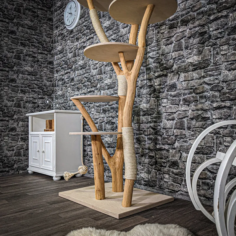 Naturkratzbaum 2350 Kratzbaum Natur Holz Design 205 cm hoch
