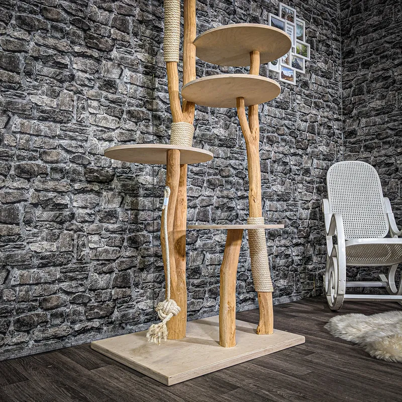 Naturkratzbaum 2350 Kratzbaum Natur Holz Design 205 cm hoch