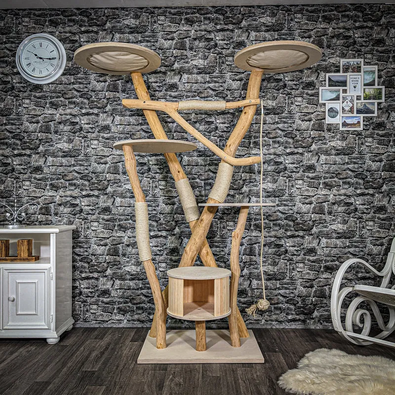 Naturkratzbaum 2351 Kratzbaum Natur Holz Design 195 cm hoch