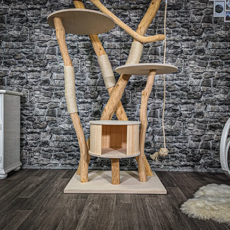 Naturkratzbaum 2351 Kratzbaum Natur Holz Design 195 cm hoch