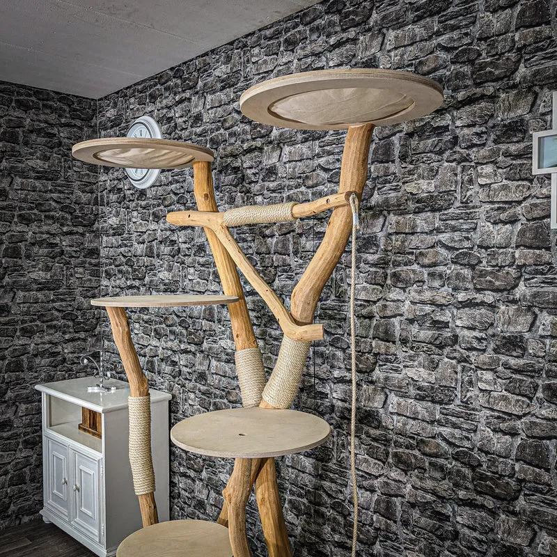 Naturkratzbaum 2351 Kratzbaum Natur Holz Design 195 cm hoch