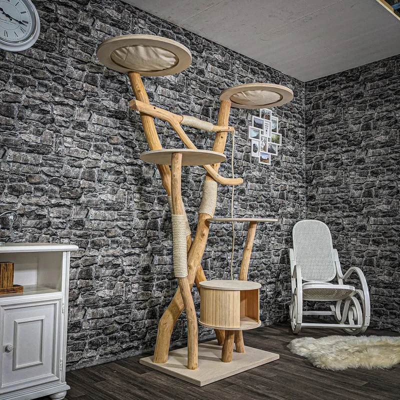 Naturkratzbaum 2351 Kratzbaum Natur Holz Design 195 cm hoch