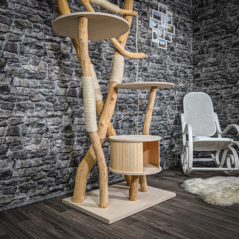 Naturkratzbaum 2351 Kratzbaum Natur Holz Design 195 cm hoch