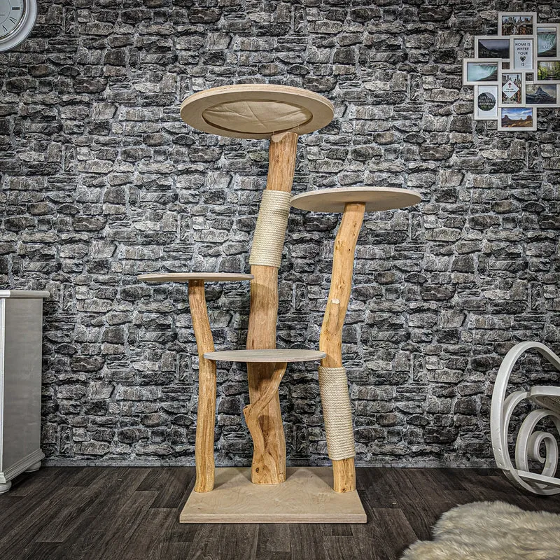 Naturkratzbaum 2352 Kratzbaum Natur Holz Design 145 cm hoch