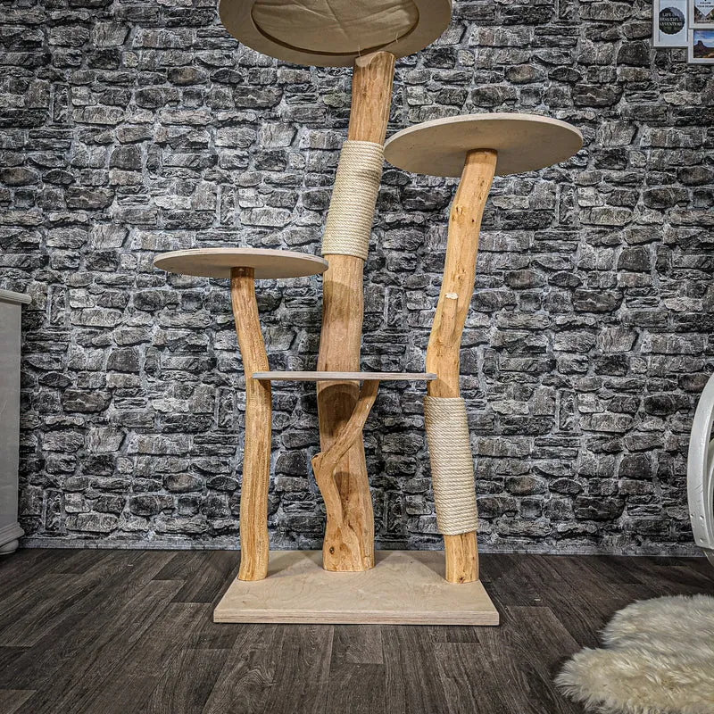 Naturkratzbaum 2352 Kratzbaum Natur Holz Design 145 cm hoch