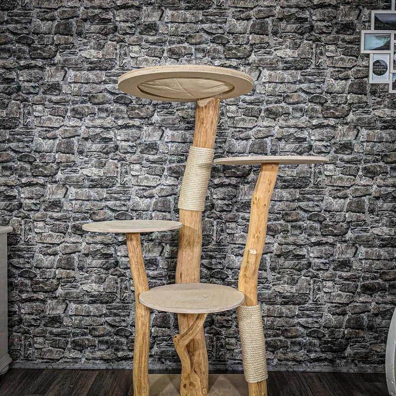 Naturkratzbaum 2352 Kratzbaum Natur Holz Design 145 cm hoch