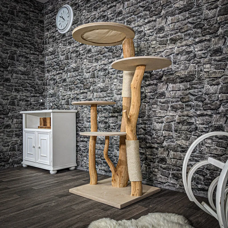 Naturkratzbaum 2352 Kratzbaum Natur Holz Design 145 cm hoch