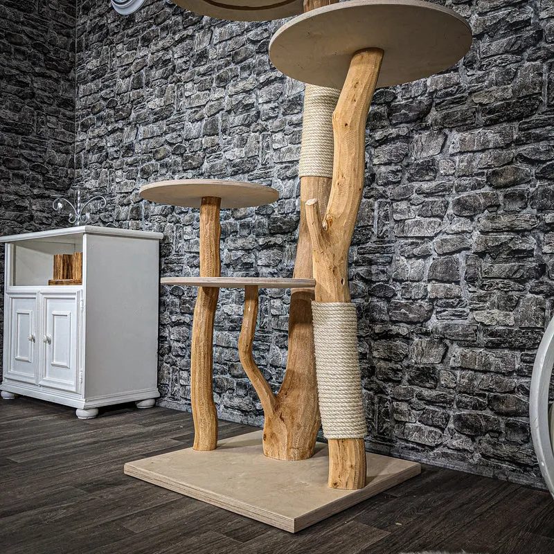 Naturkratzbaum 2352 Kratzbaum Natur Holz Design 145 cm hoch