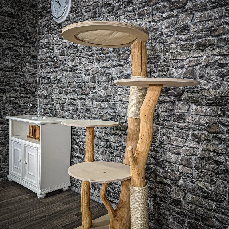 Naturkratzbaum 2352 Kratzbaum Natur Holz Design 145 cm hoch