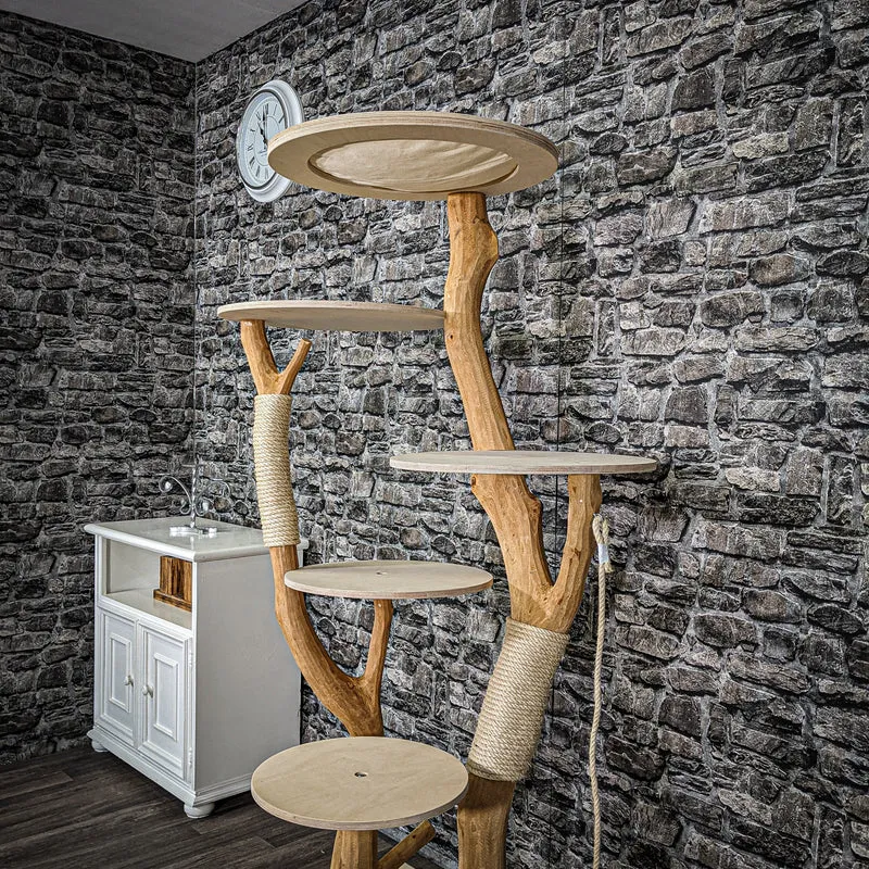 Naturkratzbaum 2353 Kratzbaum Natur Holz Design 172 cm hoch
