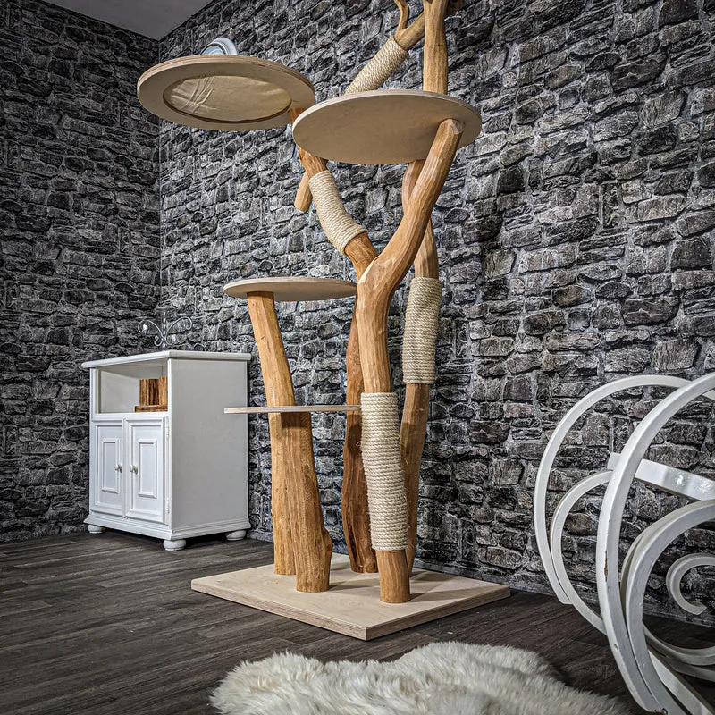 Naturkratzbaum 2354 Kratzbaum Natur Holz Design 195 cm hoch