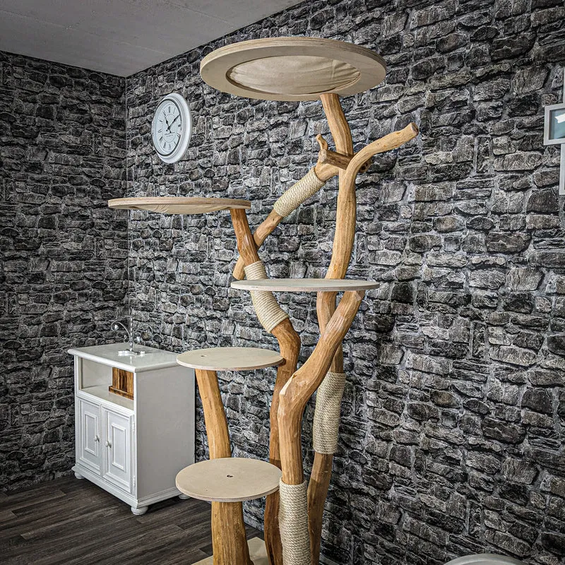 Naturkratzbaum 2354 Kratzbaum Natur Holz Design 195 cm hoch
