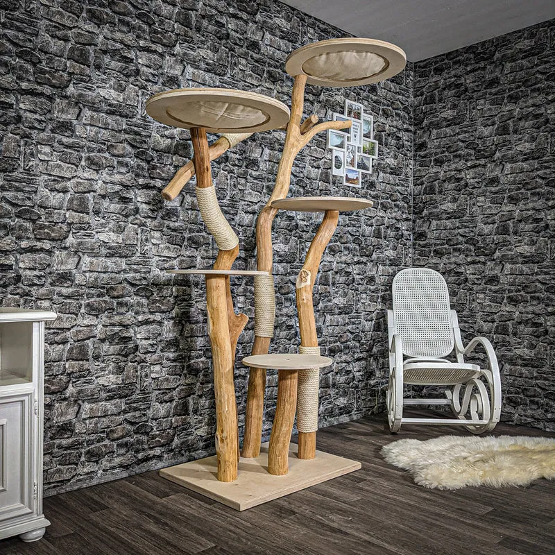 Naturkratzbaum 2354 Kratzbaum Natur Holz Design 195 cm hoch