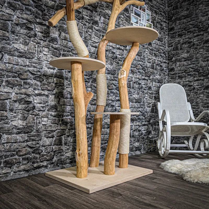 Naturkratzbaum 2354 Kratzbaum Natur Holz Design 195 cm hoch