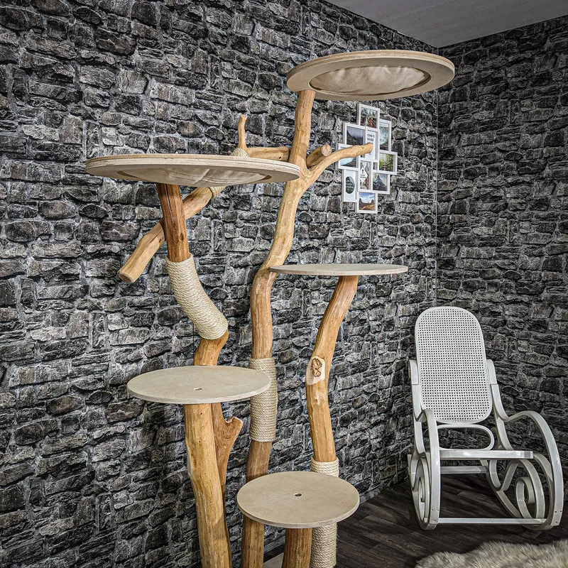 Naturkratzbaum 2354 Kratzbaum Natur Holz Design 195 cm hoch