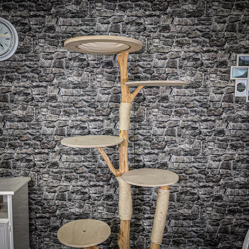 Naturkratzbaum 2355 Kratzbaum Natur Holz Design 195 cm hoch