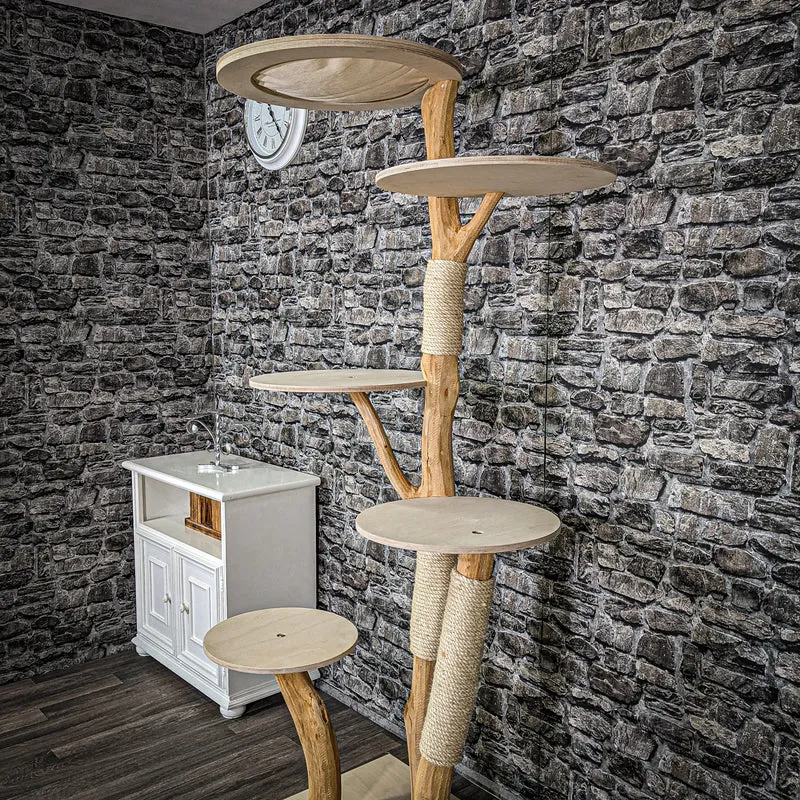 Naturkratzbaum 2355 Kratzbaum Natur Holz Design 195 cm hoch
