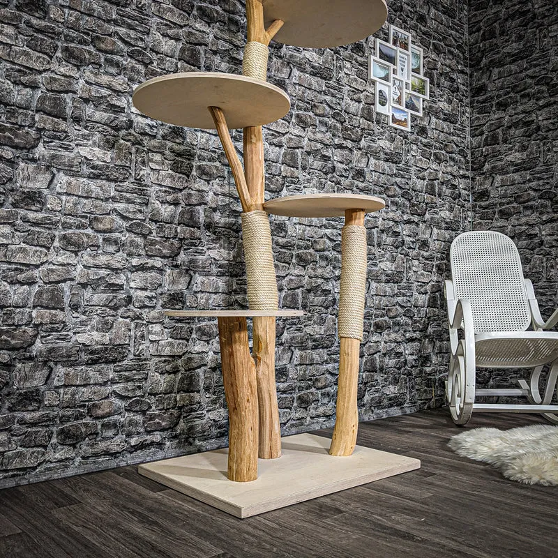Naturkratzbaum 2355 Kratzbaum Natur Holz Design 195 cm hoch