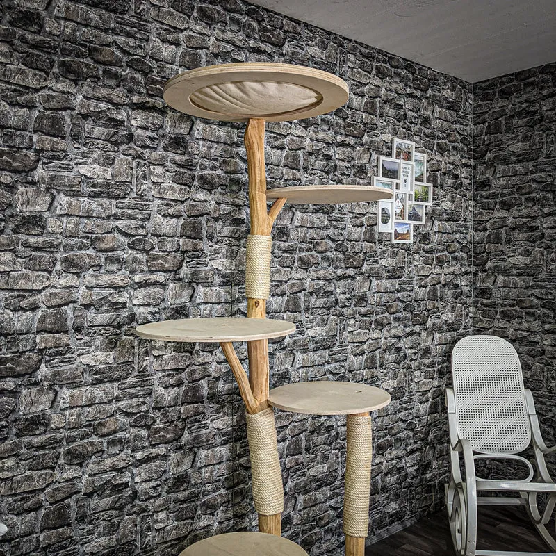 Naturkratzbaum 2355 Kratzbaum Natur Holz Design 195 cm hoch