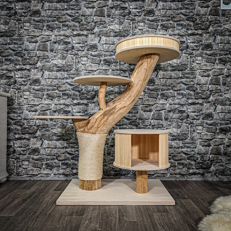 Naturkratzbaum 2356 Kratzbaum Natur Holz Design 113 cm hoch