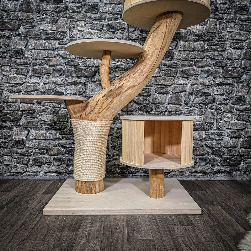 Naturkratzbaum 2356 Kratzbaum Natur Holz Design 113 cm hoch