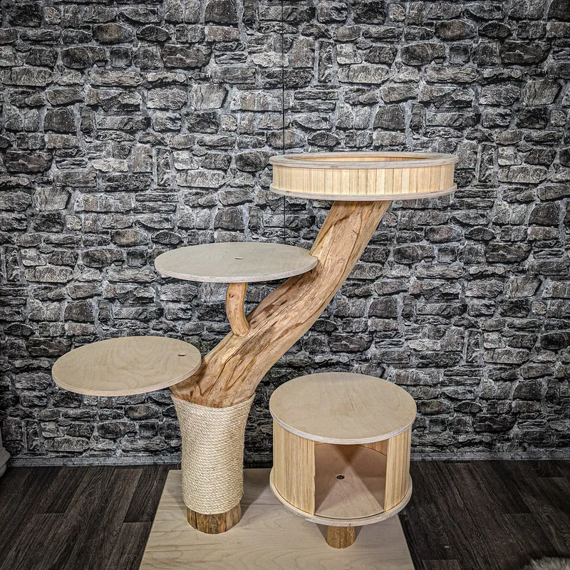 Naturkratzbaum 2356 Kratzbaum Natur Holz Design 113 cm hoch
