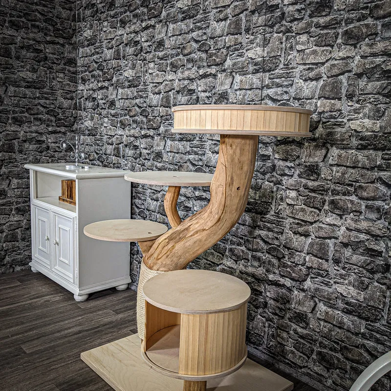Naturkratzbaum 2356 Kratzbaum Natur Holz Design 113 cm hoch