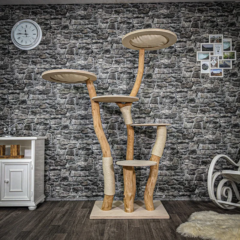 Naturkratzbaum 2357 Kratzbaum Natur Holz Design 180 cm hoch