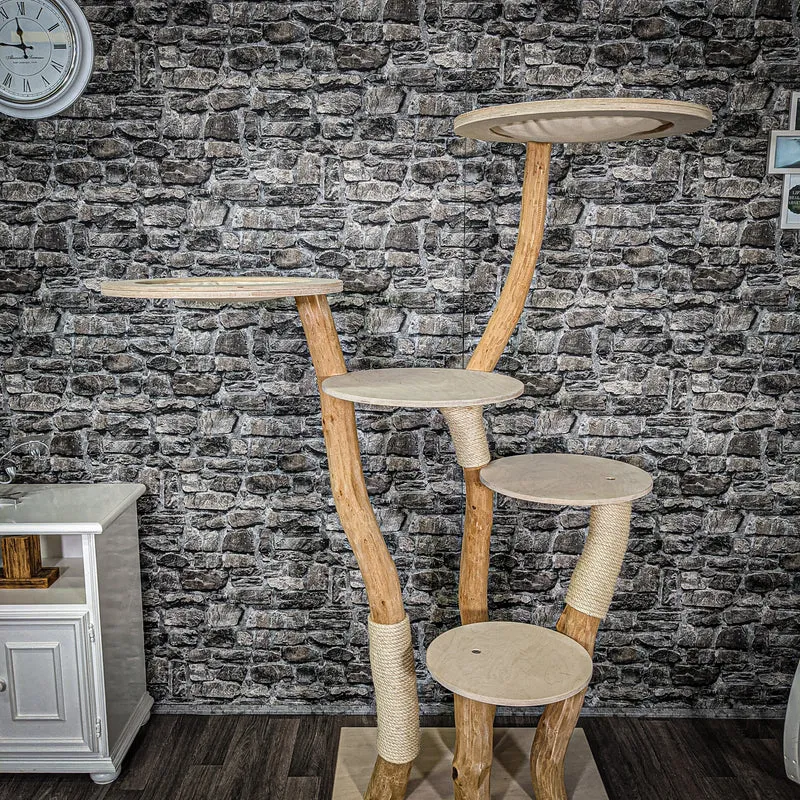 Naturkratzbaum 2357 Kratzbaum Natur Holz Design 180 cm hoch